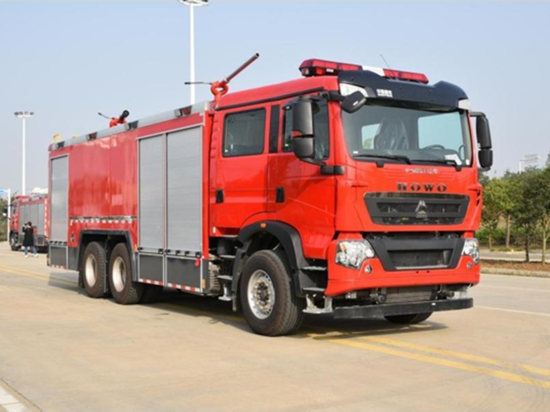 11噸   國六  豪沃TX7后雙橋干粉泡沫聯用消防車